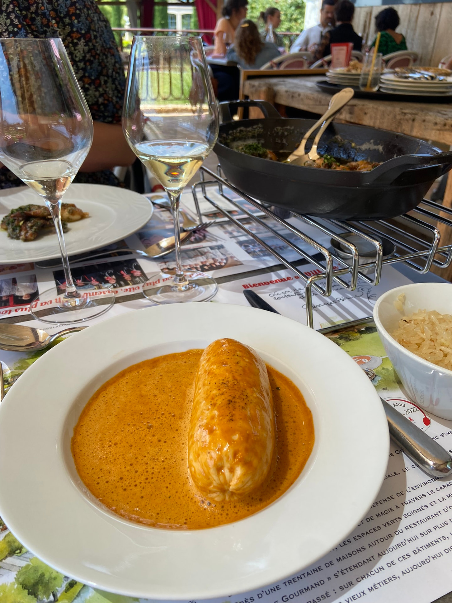 Quenelle et sauce homardine à la table de Georges Blanc