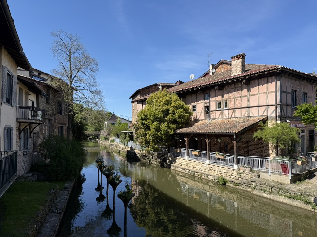 Les maisons à pans de bois au bord de la Chalaronne